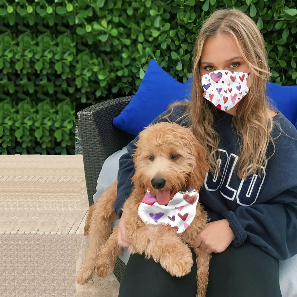 Mask + Dog scarf, print, adjustable, washable NO.YZYNQA