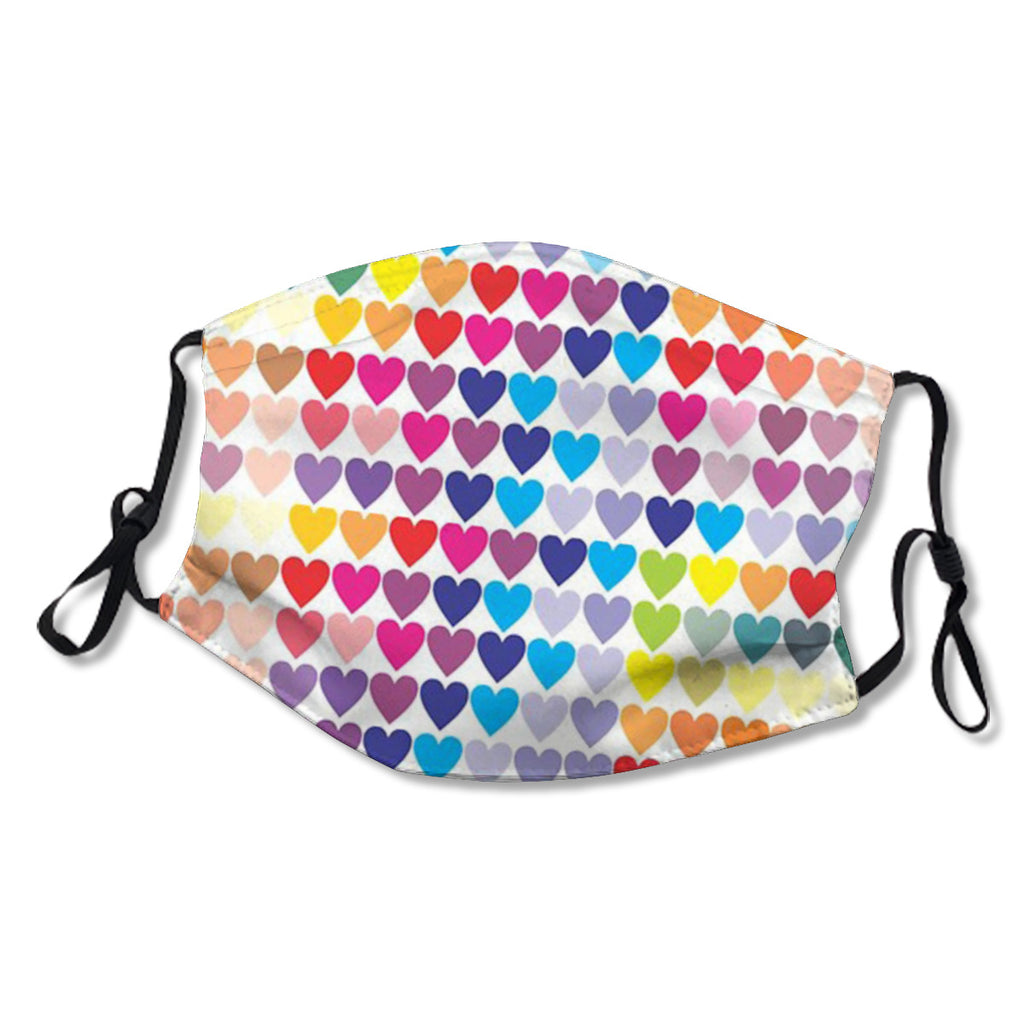 Couple'S Valentine'S Day Mask With Adjustable Nose Line Ear Hooks, Washable Protective Mask No.ZJP2QZ