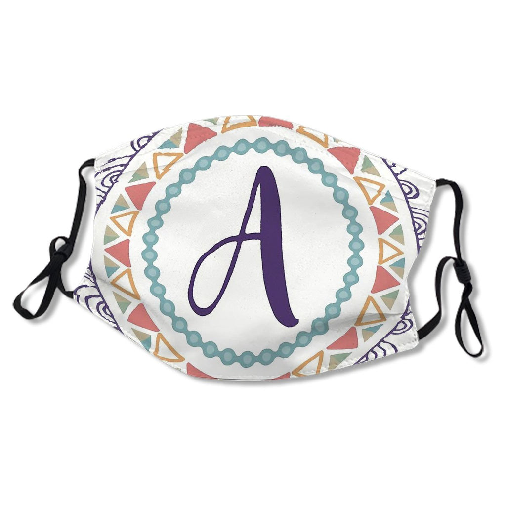 Monogram Letter A Bohemian Design Mask No.ZU4I8X