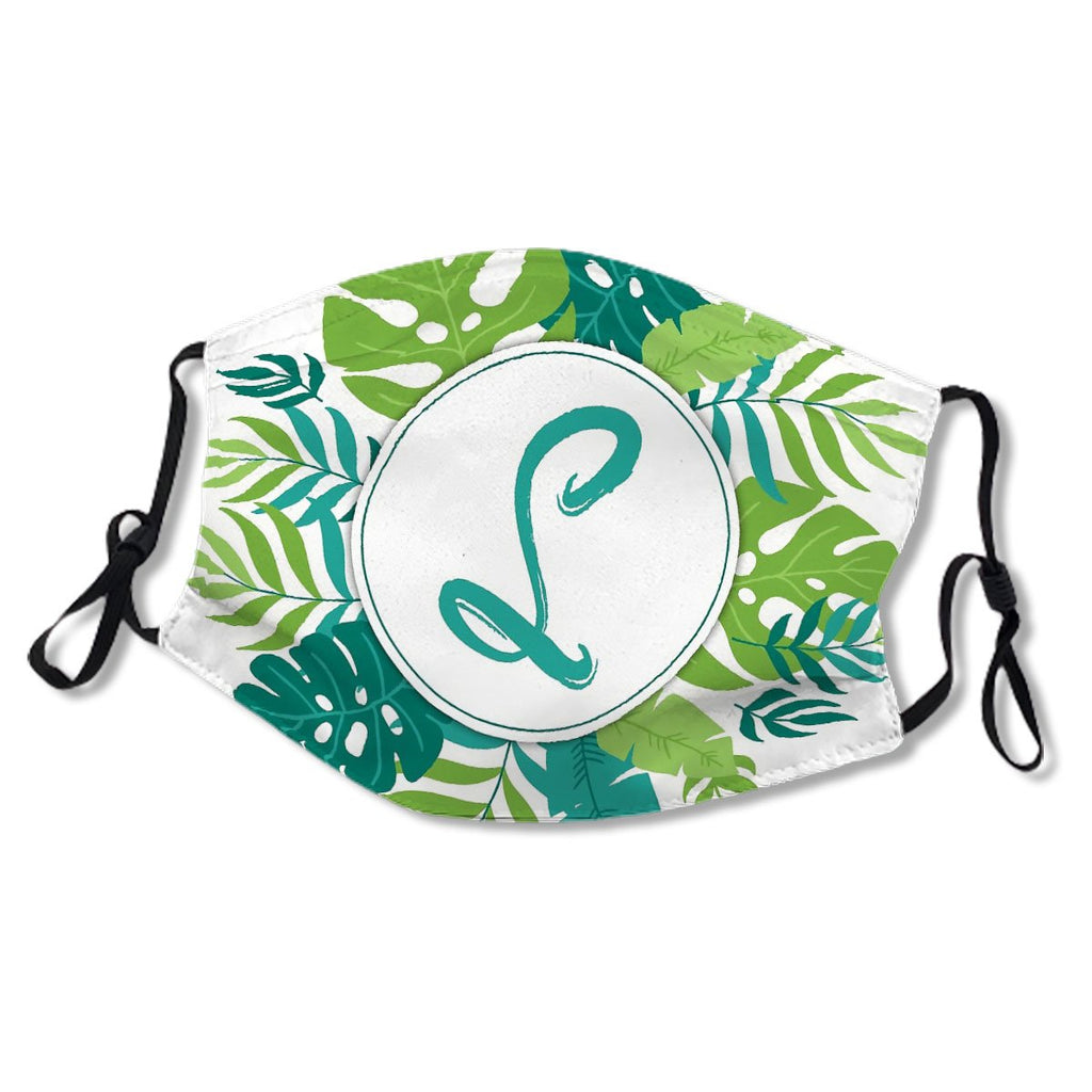 Monogram Letter S Tropical Design Mask No.ZUQUXX