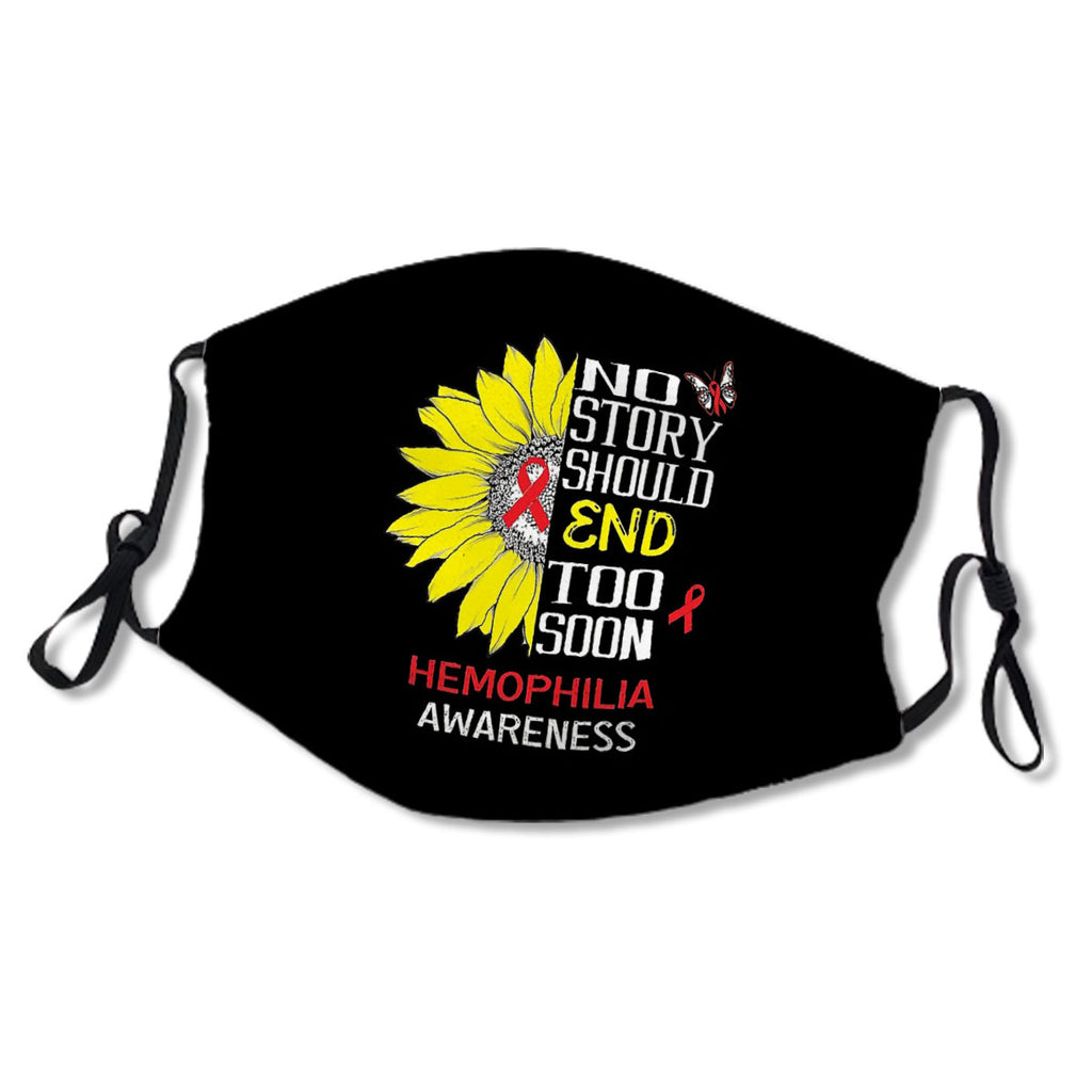 No Story Should End Too Soon Hemophilia Awareness Warrior Support Survivor red Ribbon Gifts No.ZV3ZJV